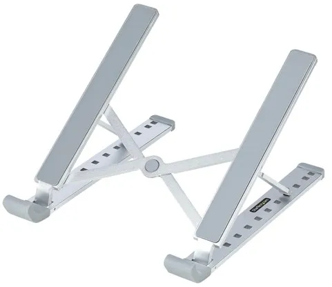 StarTech.com Hopfällbart Laptopstativ Portabel Höjdjusterbar Ergonomisk Laptopstativ Ventilerad Aluminiumram Stödjer 22lb (10Kg)